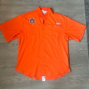 NWT Columbia PFG Men's Auburn Tigers Orange Tamiami Shirt